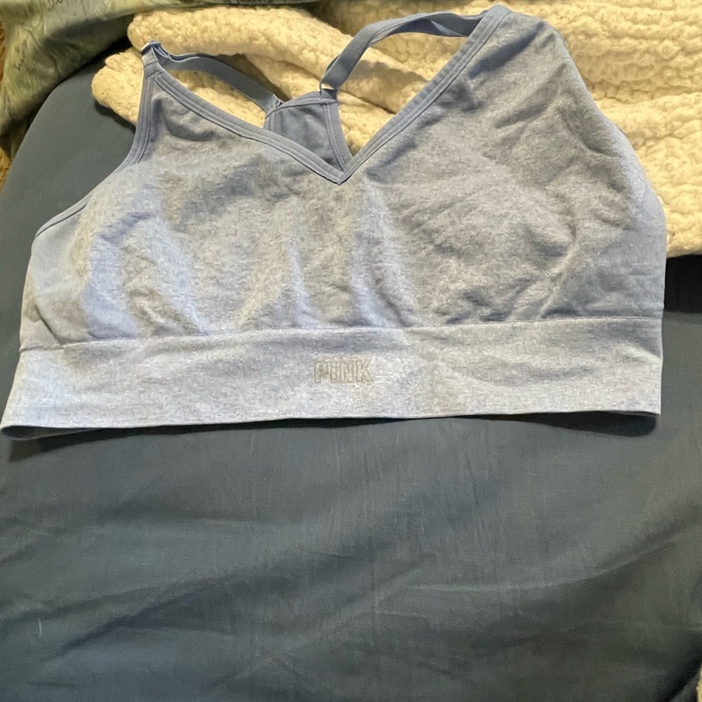 PINK Victoria's Secret Light Blue Sports Bra